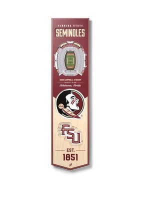 YouTheFan NCAA Florida State Seminoles 3D Stadium 8x32 Banner - Doak Campbell Stadium