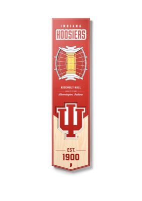 YouTheFan NCAA Indiana Hoosiers 3D Stadium 8x32 Banner - Assembly Hall