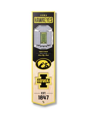 YouTheFan NCAA Iowa Hawkeyes 3D Stadium 8x32 Banner - Kinnick Stadium