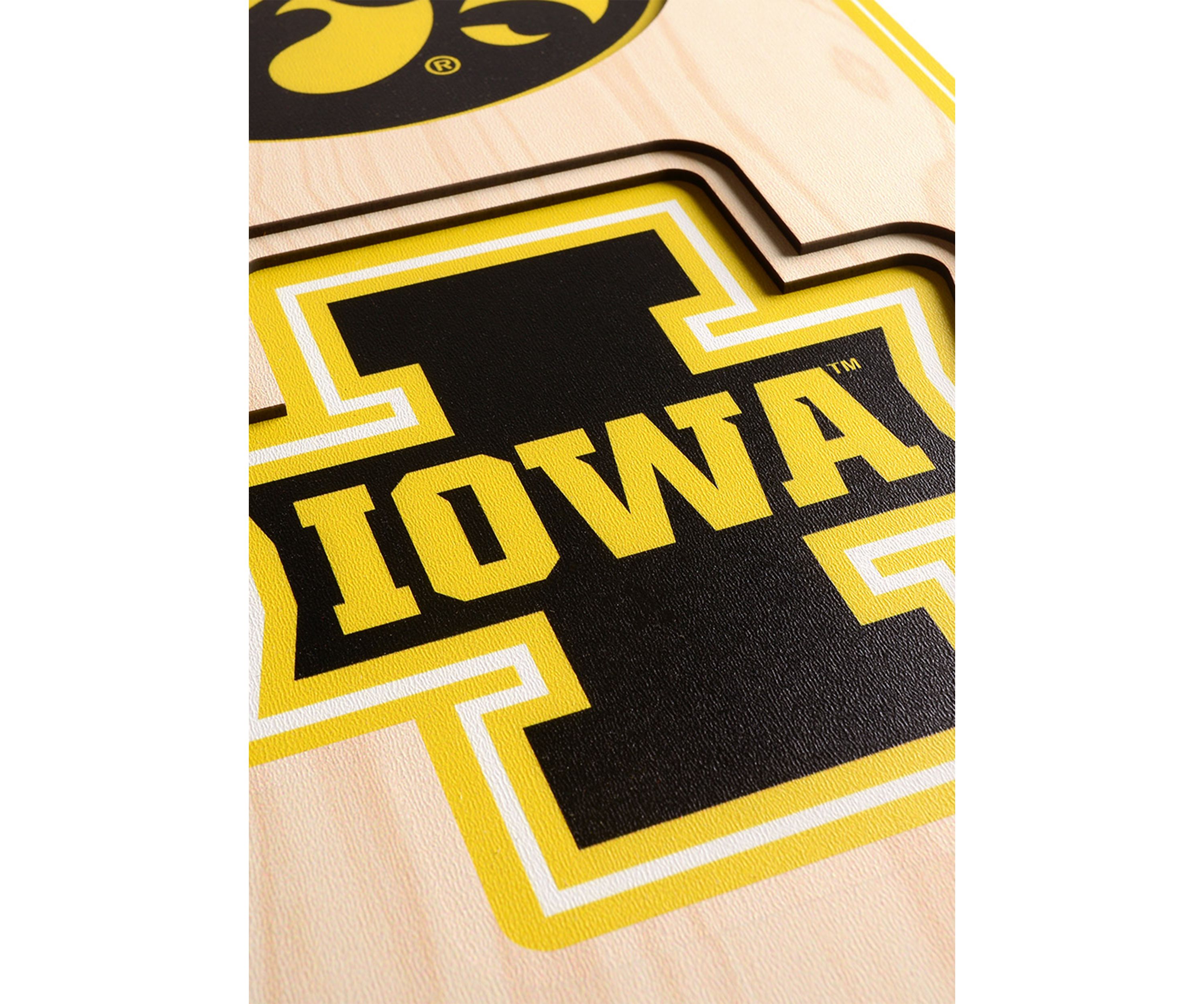 YouTheFan NCAA Iowa Hawkeyes 3D Stadium 8x32 Banner - Kinnick Stadium