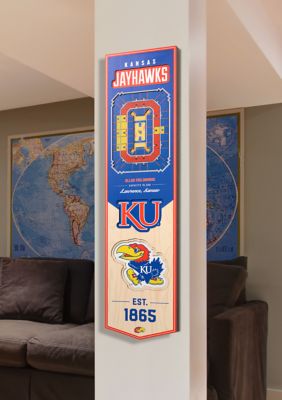 YouTheFan NCAA Kansas Jayhawks 3D Stadium 8x32 Banner - Allen Fieldhouse