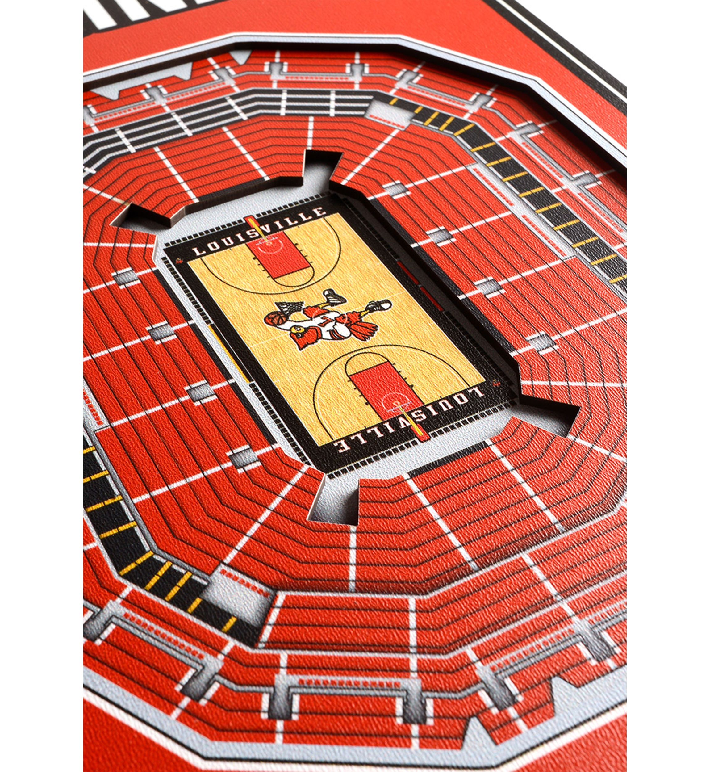 YouTheFan NCAA Louisville Cardinals 3D Stadium 8x32 Banner - KFC Yum! Center