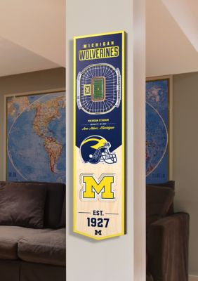 YouTheFan NCAA Michigan Wolverines 3D Stadium 8x32 Banner - Michigan Stadium
