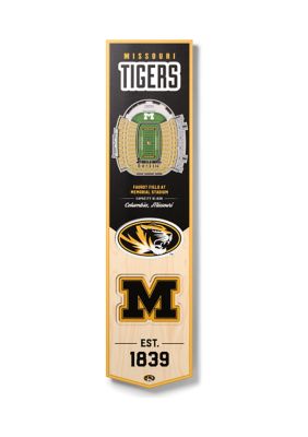 YouTheFan NCAA Missouri Tigers 3D Stadium 8x32 Banner - Faurot Field at Memorial Stadium
