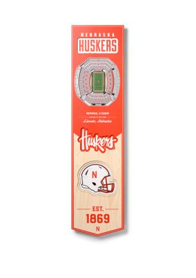 YouTheFan NCAA Nebraska Cornhuskers 3D Stadium 8x32 Banner - Memorial Stadium