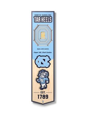 YouTheFan NCAA North Carolina Tar Heels 3D Stadium 8x32 Banner - Dean E. Smith Center