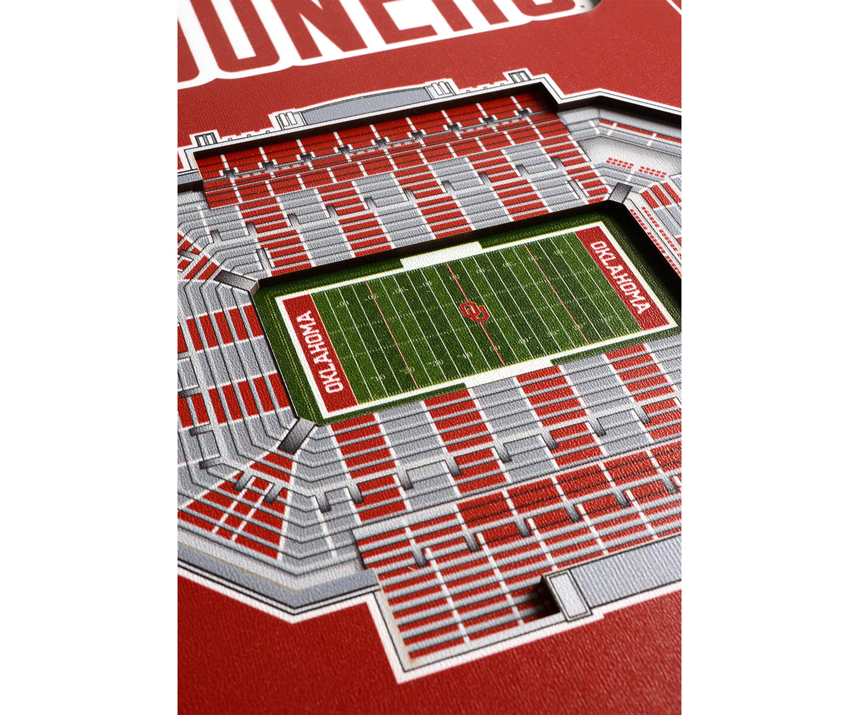 YouTheFan NCAA Oklahoma Sooners 3D Stadium 8x32 Banner - The Gaylord Family Oklahoma Memorial Stadium