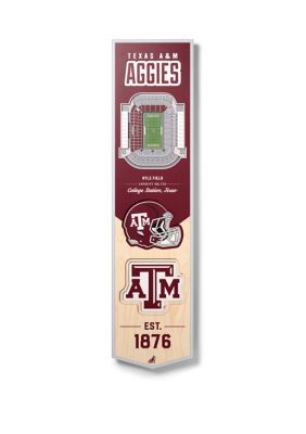 YouTheFan NCAA Texas A&M Aggies 3D Stadium 8x32 Banner - Kyle Field