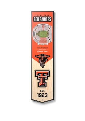 YouTheFan NCAA Texas Tech Red Raiders 3D Stadium 8x32 Banner - Jones AT&T Stadium