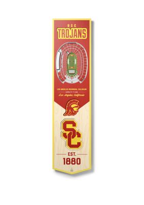 YouTheFan NCAA USC Trojans 3D Stadium 8x32 Banner - Los Angeles Memorial Coliseum