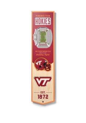 YouTheFan NCAA Virginia Tech Hokies 3D Stadium 8x32 Banner - Lane Stadium Worsham Field