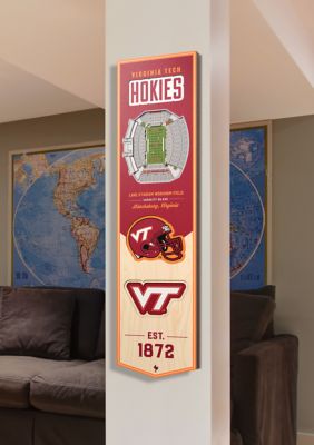 YouTheFan NCAA Virginia Tech Hokies 3D Stadium 8x32 Banner - Lane Stadium Worsham Field