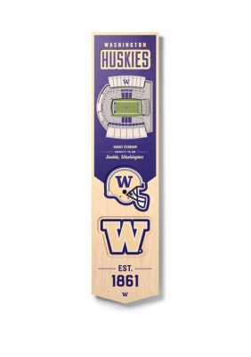 YouTheFan NCAA Washington Huskies 3D Stadium 8x32 Banner - Husky Stadium