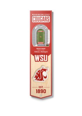 YouTheFan NCAA Washington State Cougars 3D Stadium 8x32 Banner - Martin Stadium