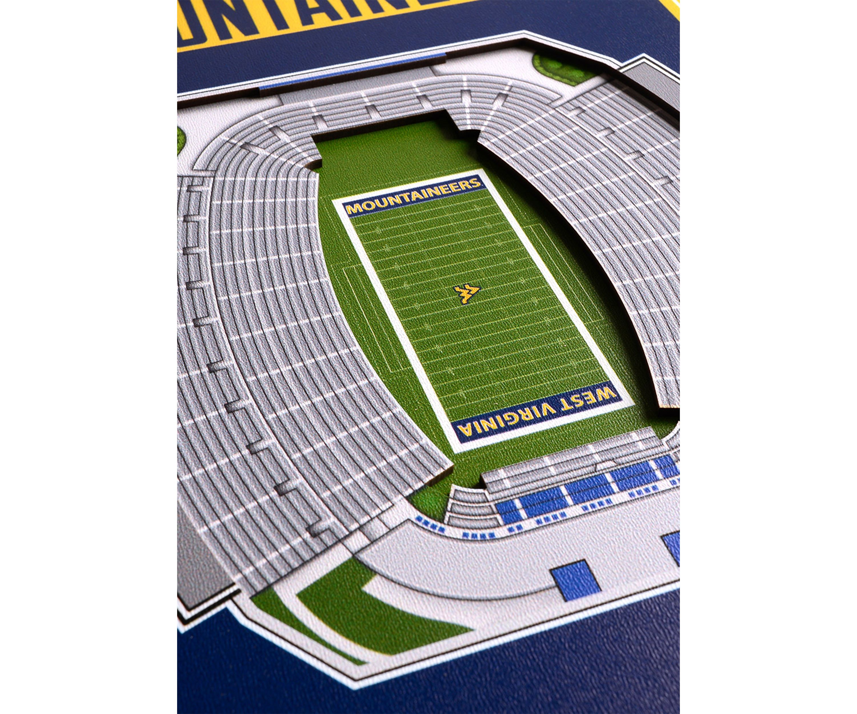 YouTheFan NCAA West Virginia Mountaineers FB 3D Stadium 8x32 Banner - Milan Puskar Stadium