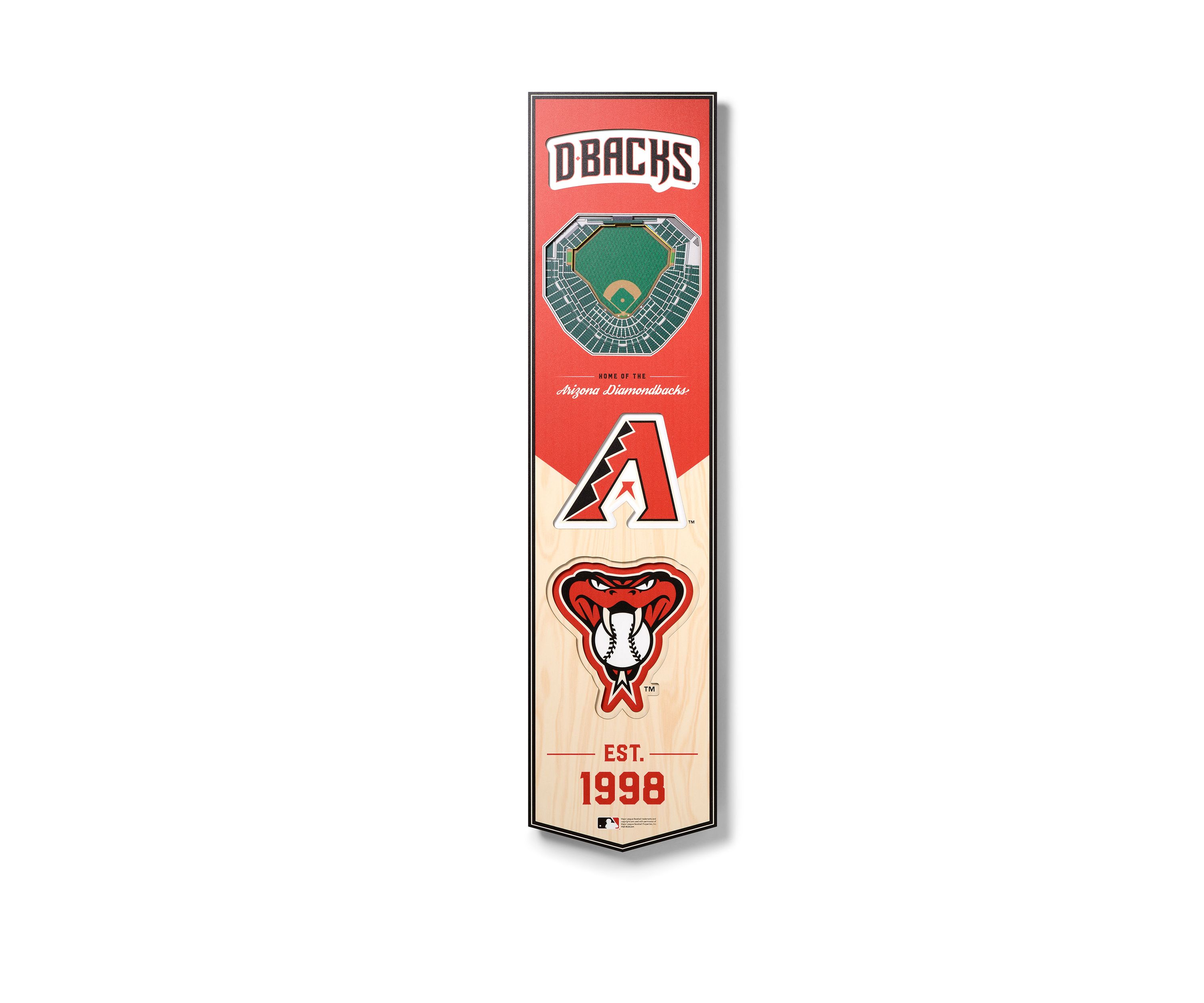 YouTheFan MLB Arizona Diamondbacks 3D Stadium 8x32 Banner - Chase Field