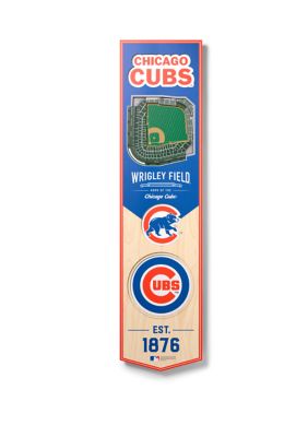 YouTheFan MLB Chicago Cubs 3D Stadium 8x32 Banner - Wrigley Field