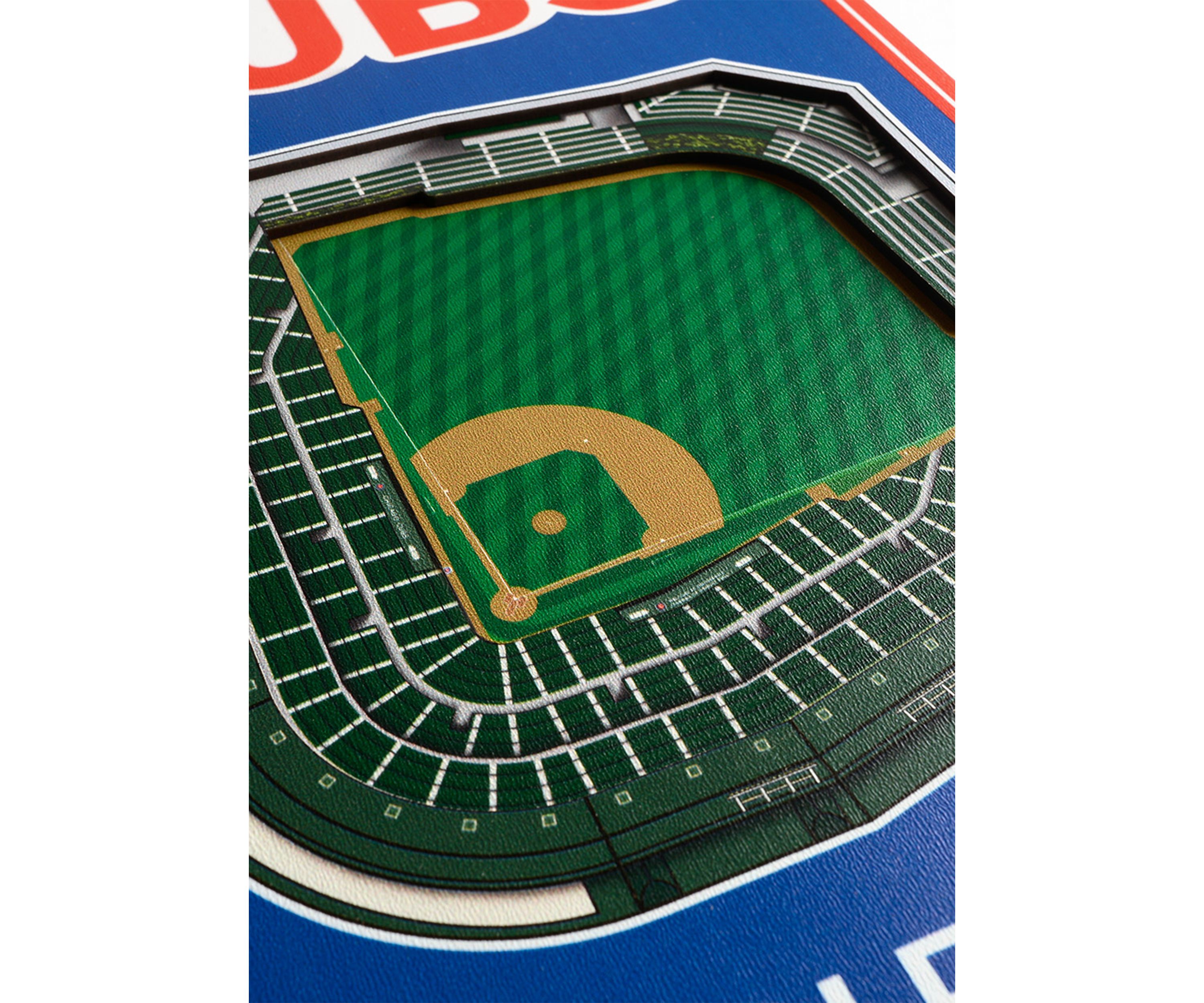 YouTheFan MLB Chicago Cubs 3D Stadium 8x32 Banner - Wrigley Field
