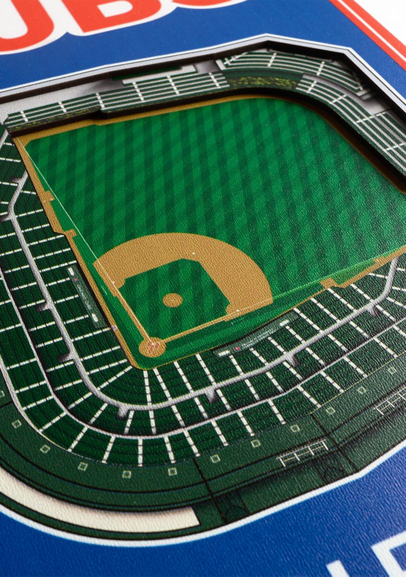 YouTheFan MLB Chicago Cubs 3D Stadium 8x32 Banner - Wrigley Field