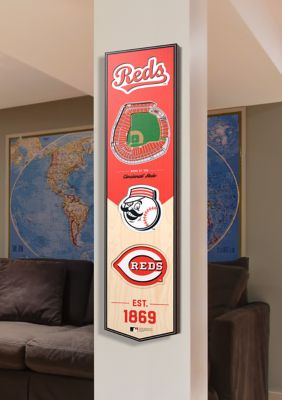 YouTheFan MLB Cincinnati Reds 3D Stadium 8x32 Banner - Great American Ball Park