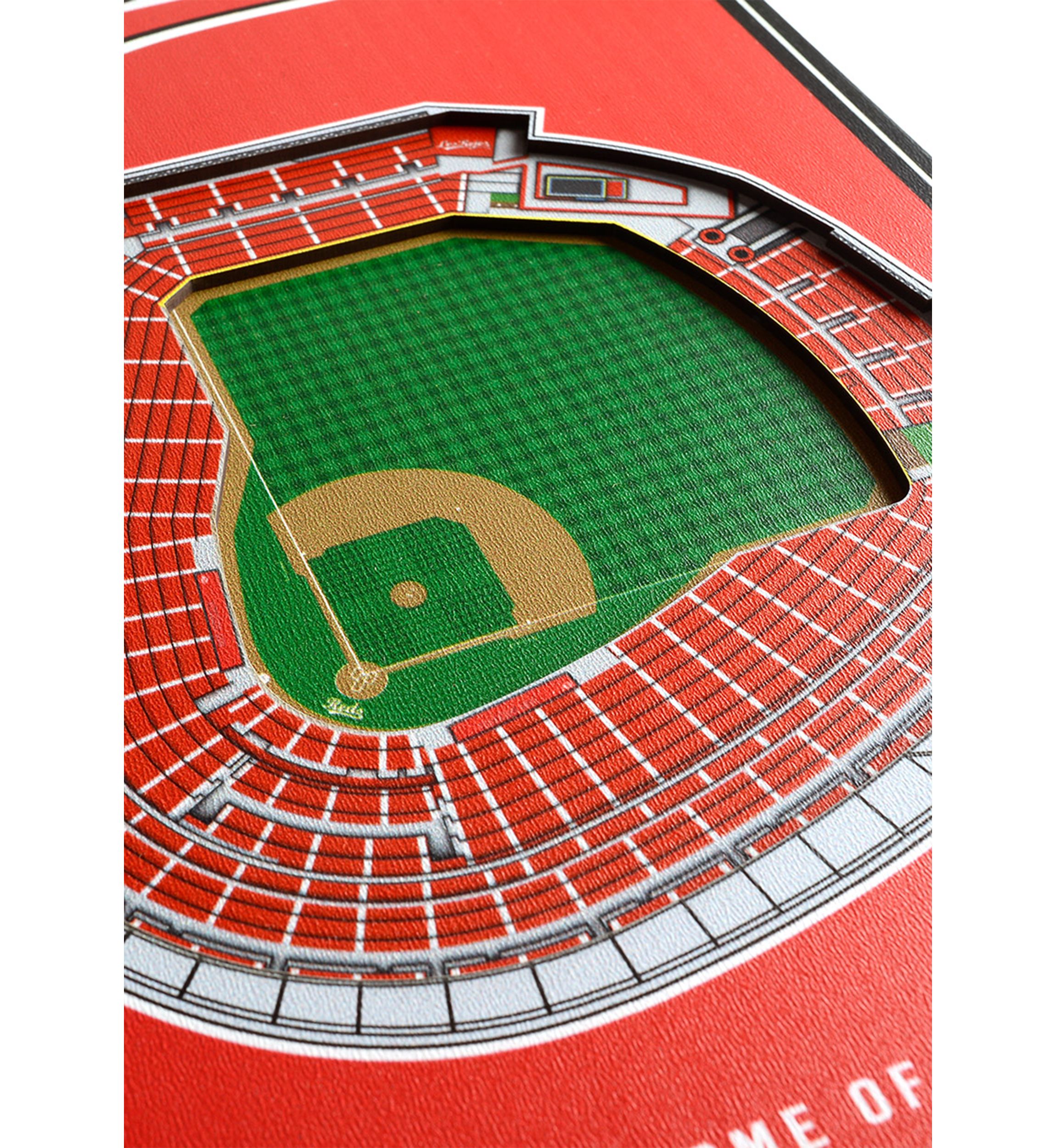 YouTheFan MLB Cincinnati Reds 3D Stadium 8x32 Banner - Great American Ball Park