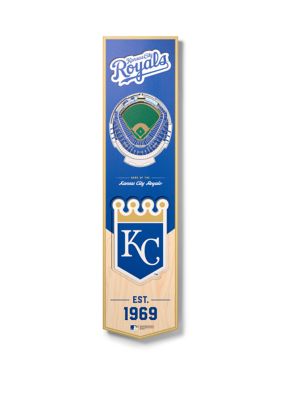 YouTheFan MLB Kansas City Royals 3D Stadium 8x32 Banner - Kauffman Stadium