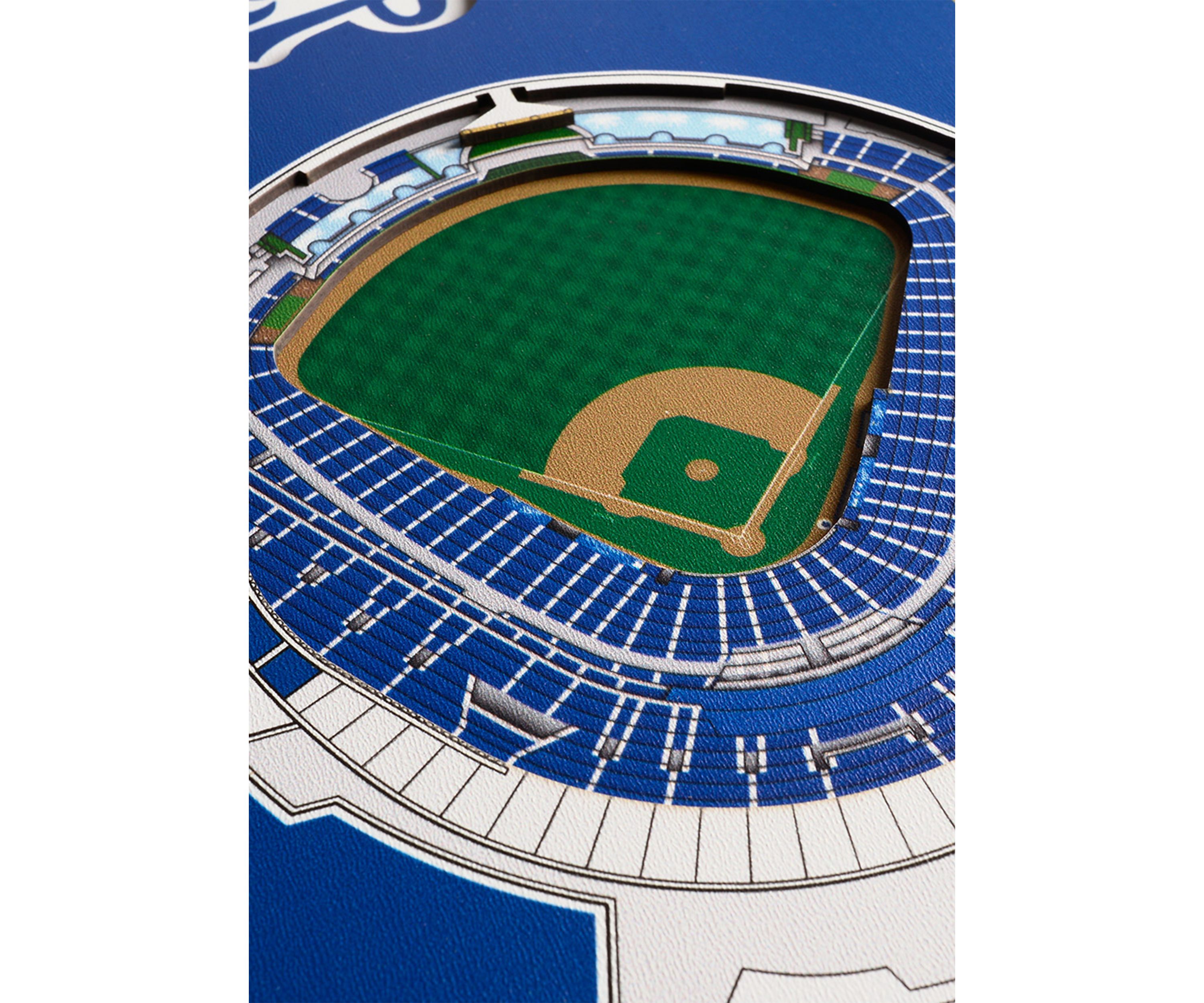 YouTheFan MLB Kansas City Royals 3D Stadium 8x32 Banner - Kauffman Stadium