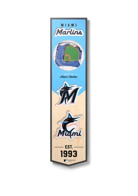 YouTheFan MLB Miami Marlins 3D Stadium 8x32 Banner - Marlins Park