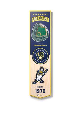 YouTheFan MLB Milwaukee Brewers 3D Stadium 8x32 Banner - Miller Park