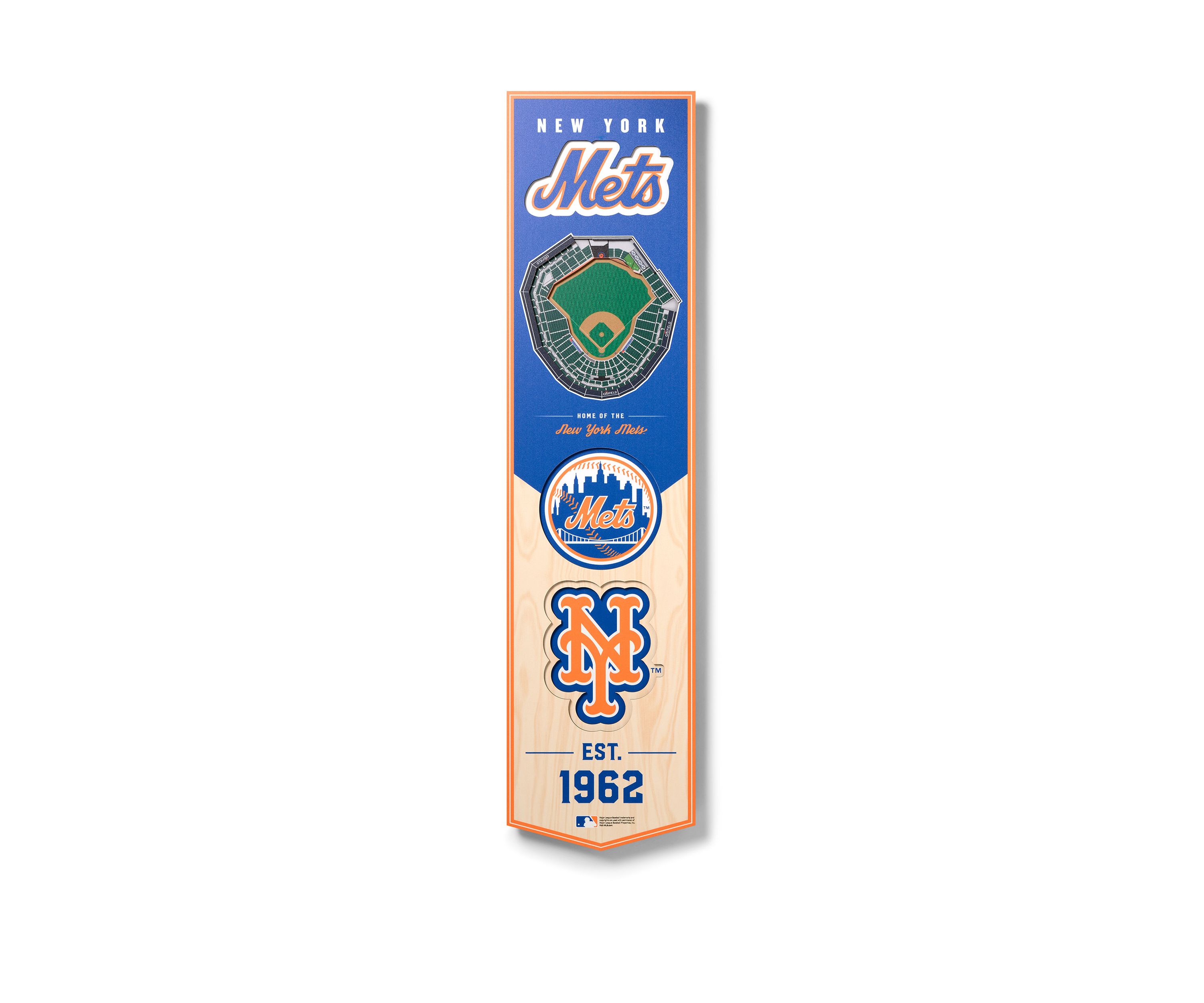 YouTheFan MLB New York Mets 3D Stadium 8x32 Banner - Citi Field