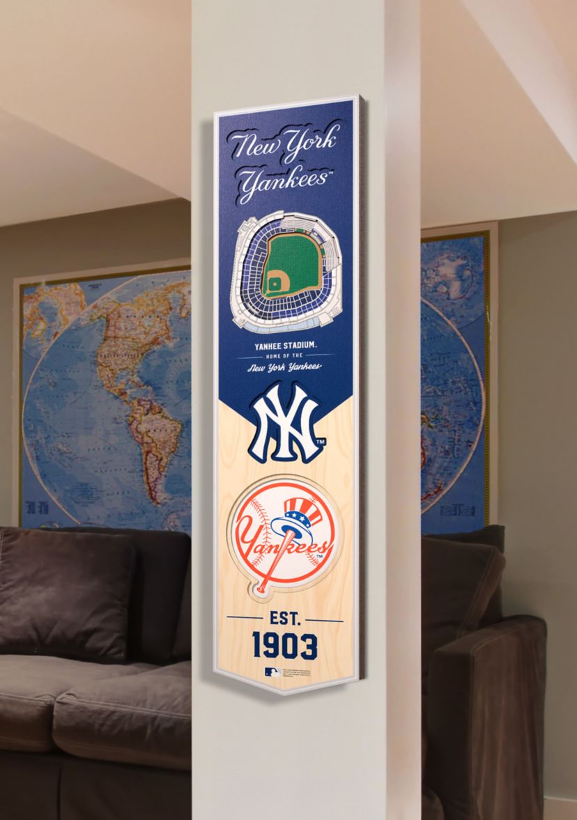 YouTheFan MLB New York Yankees 3D Stadium 8x32 Banner - Yankee Stadium