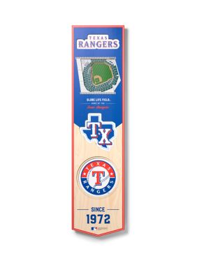 YouTheFan MLB Texas Rangers 3D Stadium 8x32 Banner - Globe Life Park in Arlington