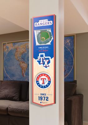 YouTheFan MLB Texas Rangers 3D Stadium 8x32 Banner - Globe Life Park in Arlington