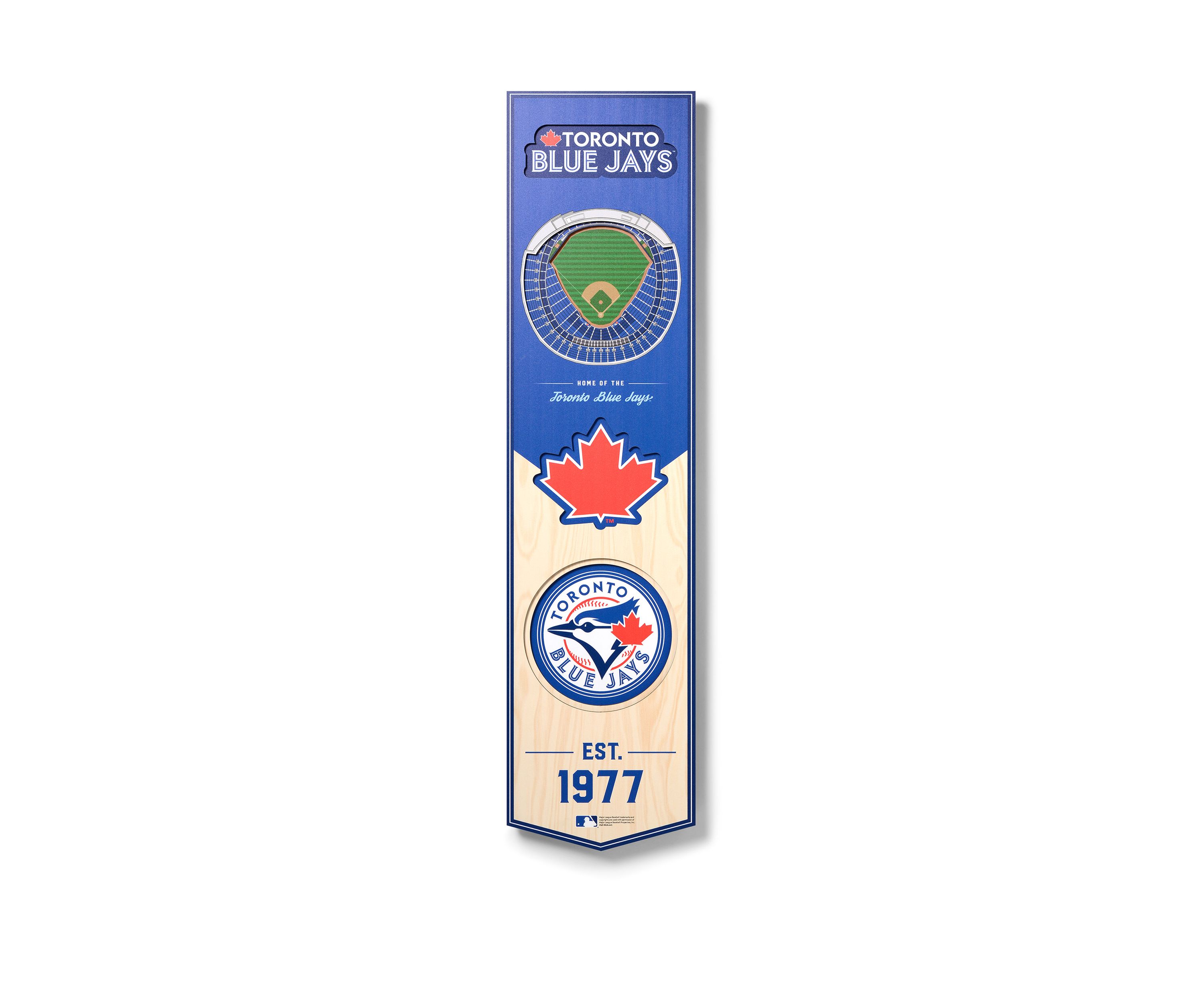 YouTheFan MLB Toronto Blue Jays 3D Stadium 8x32 Banner - Rogers Centre