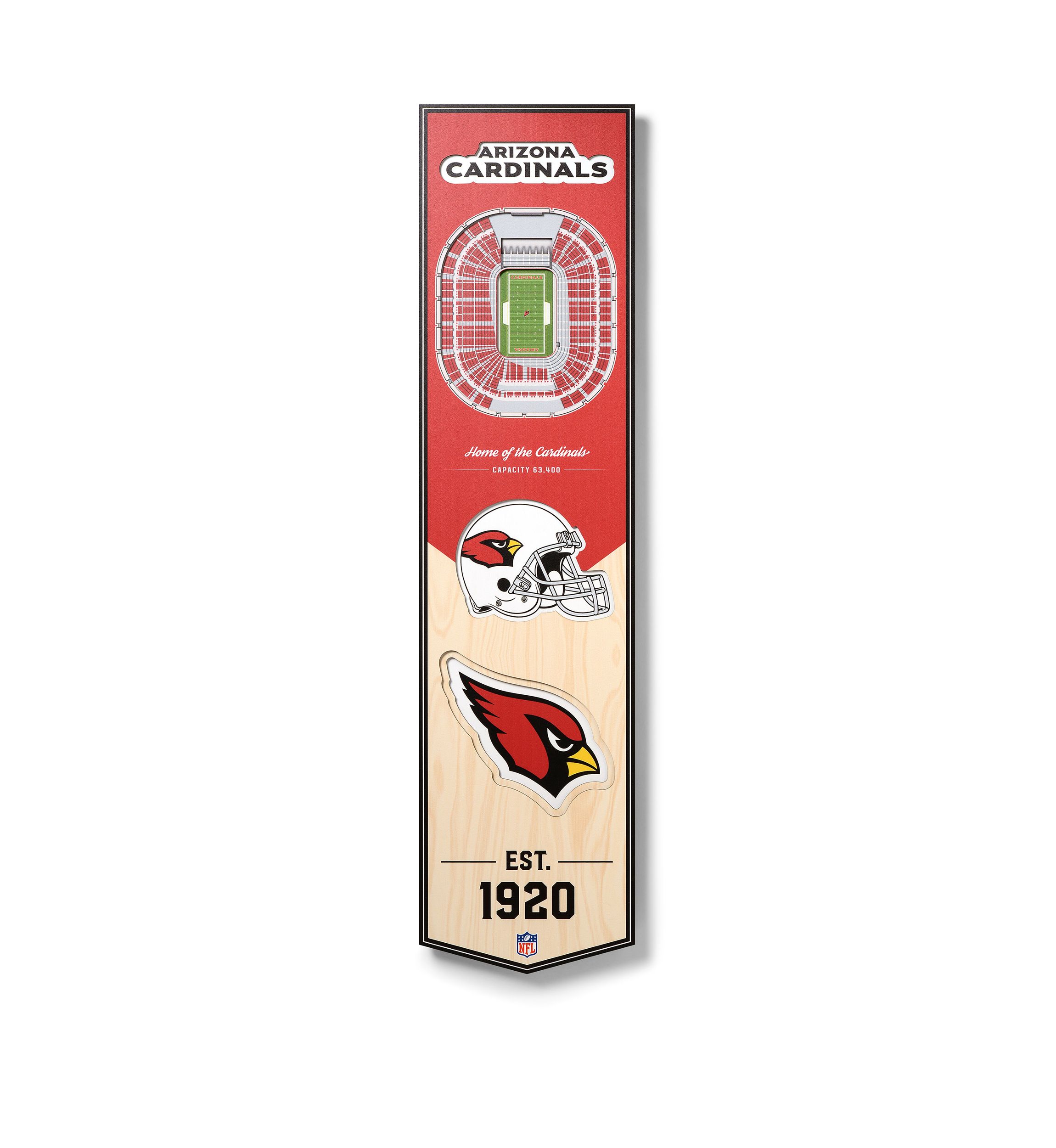 YouTheFan NFL Arizona Cardinals 3D Stadium 8x32 Banner - University of Phoenix Stadium