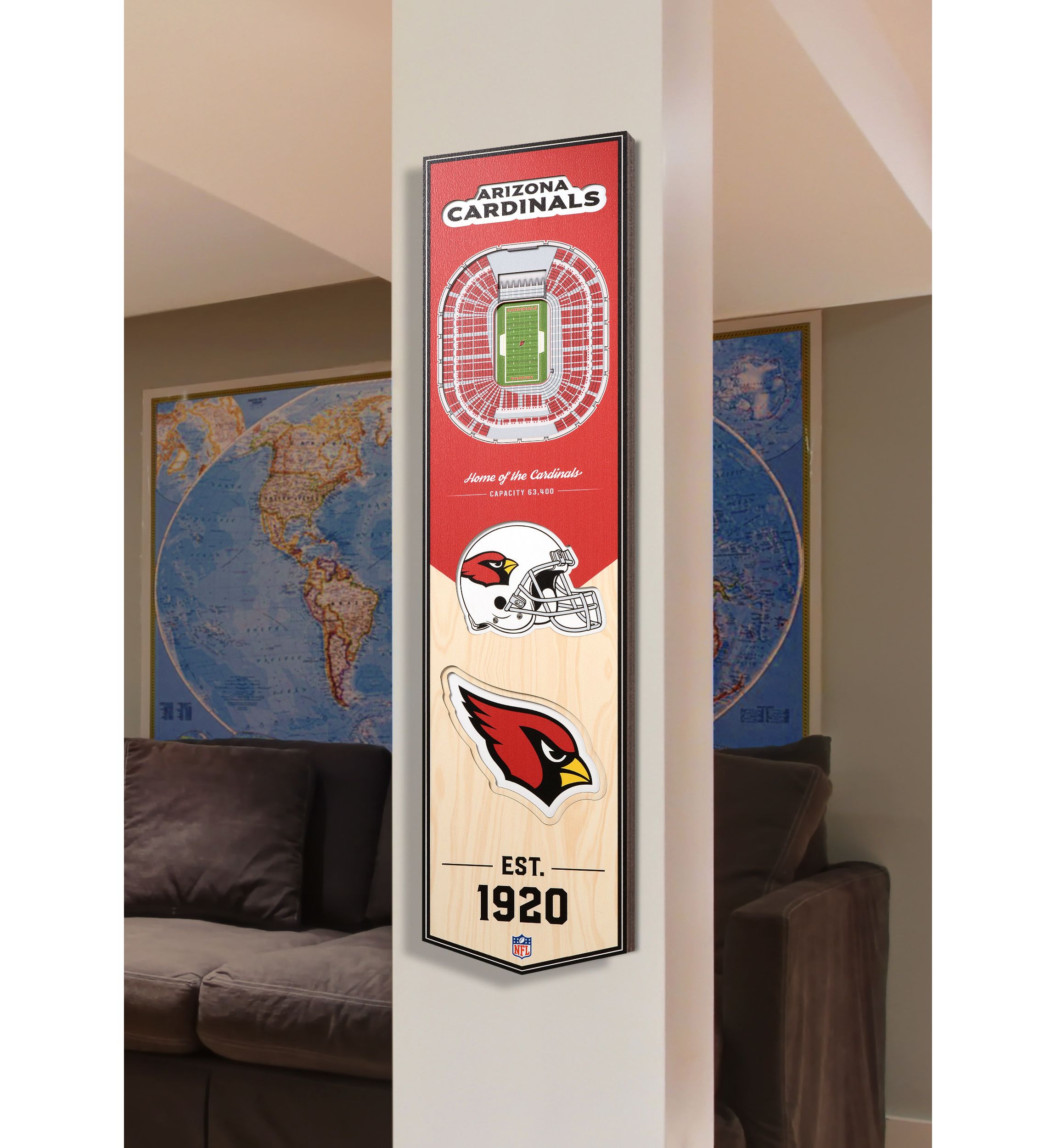 YouTheFan NFL Arizona Cardinals 3D Stadium 8x32 Banner - University of Phoenix Stadium