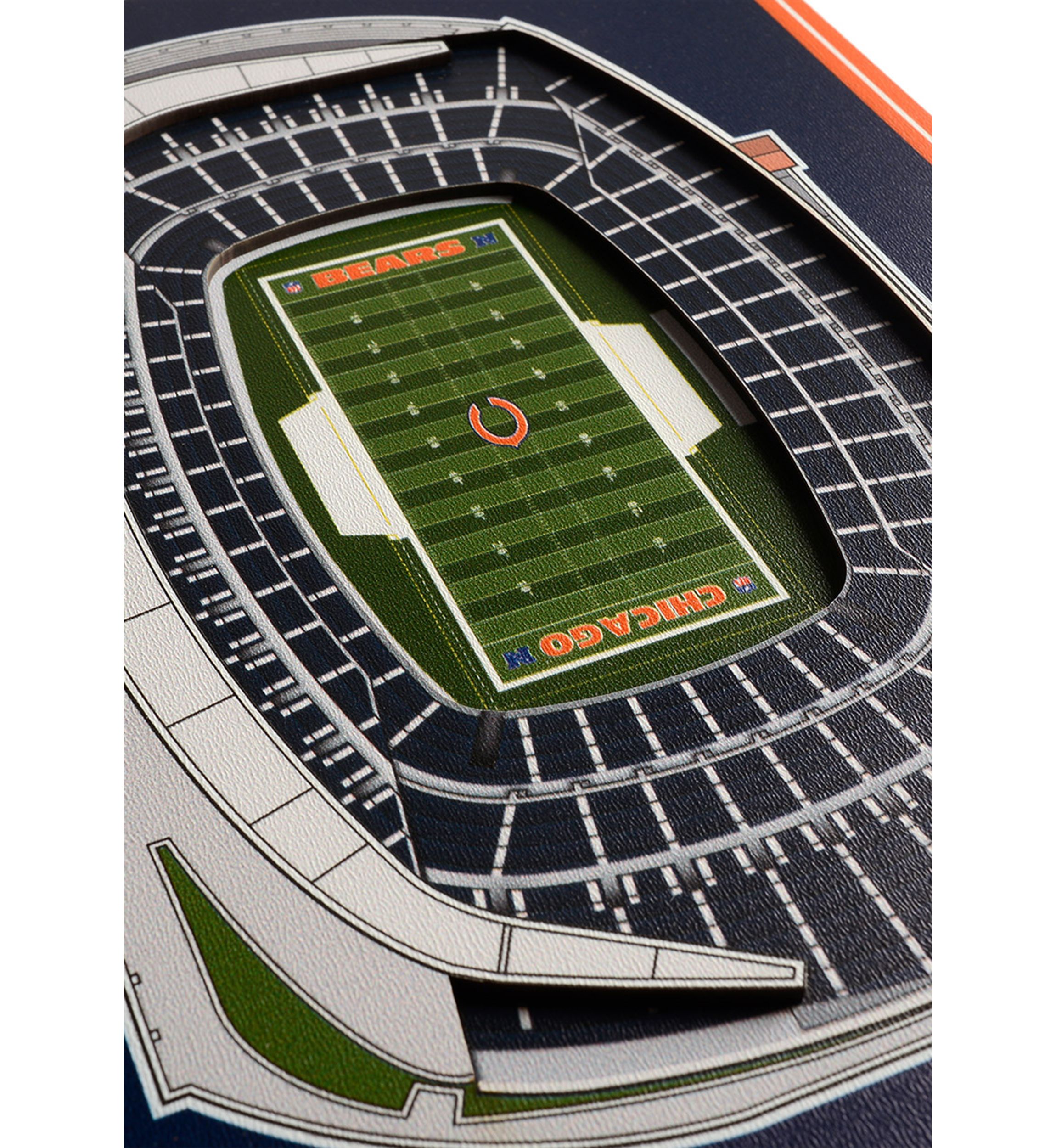 YouTheFan NFL Chicago Bears 3D Stadium 8x32 Banner - Soldier Field