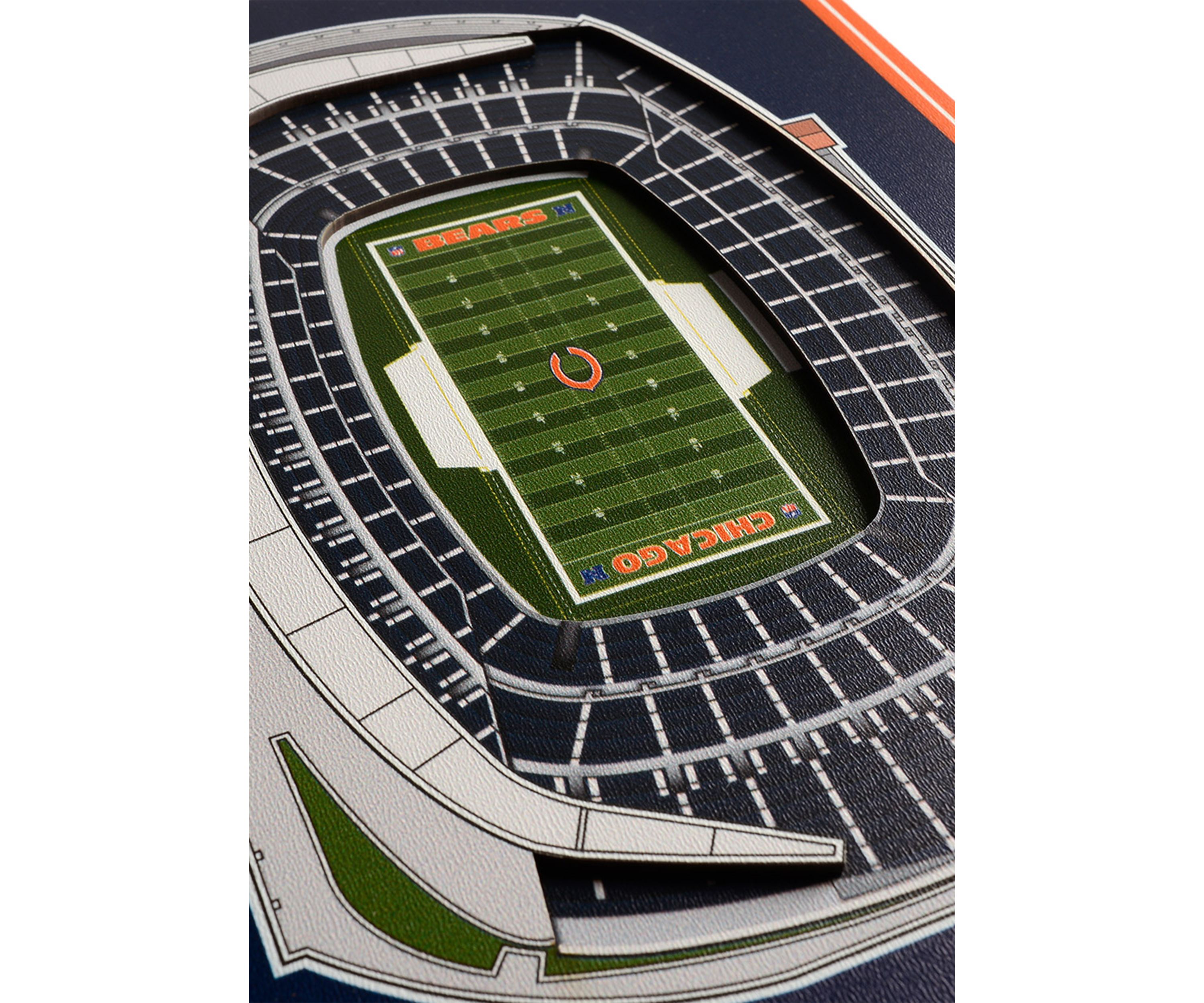 YouTheFan NFL Chicago Bears 3D Stadium 8x32 Banner - Soldier Field