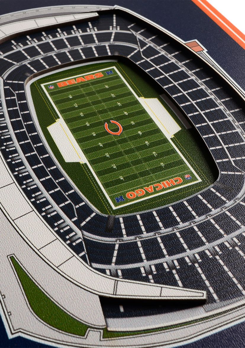 YouTheFan NFL Chicago Bears 3D Stadium 8x32 Banner - Soldier Field