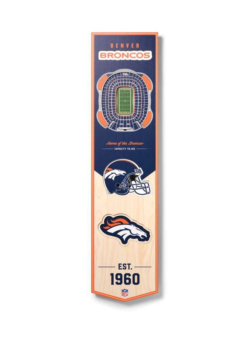 YouTheFan NFL Denver Broncos 3D Stadium 8x32 Banner - Mile High Stadium