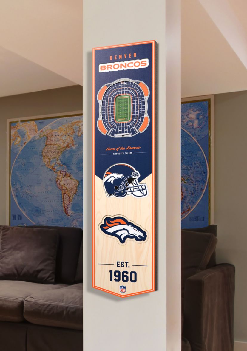 YouTheFan NFL Denver Broncos 3D Stadium 8x32 Banner - Mile High Stadium