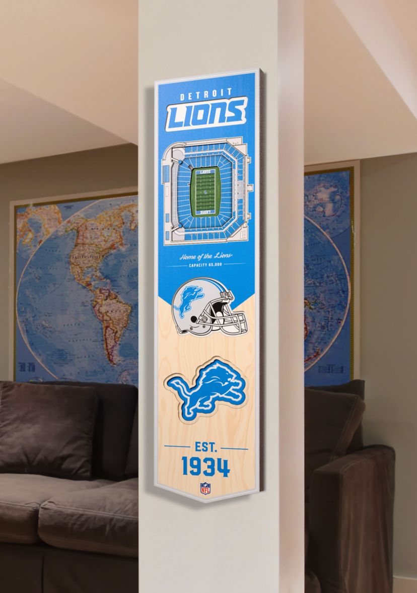 YouTheFan NFL Detroit Lions 3D Stadium 8x32 Banner - Ford Field