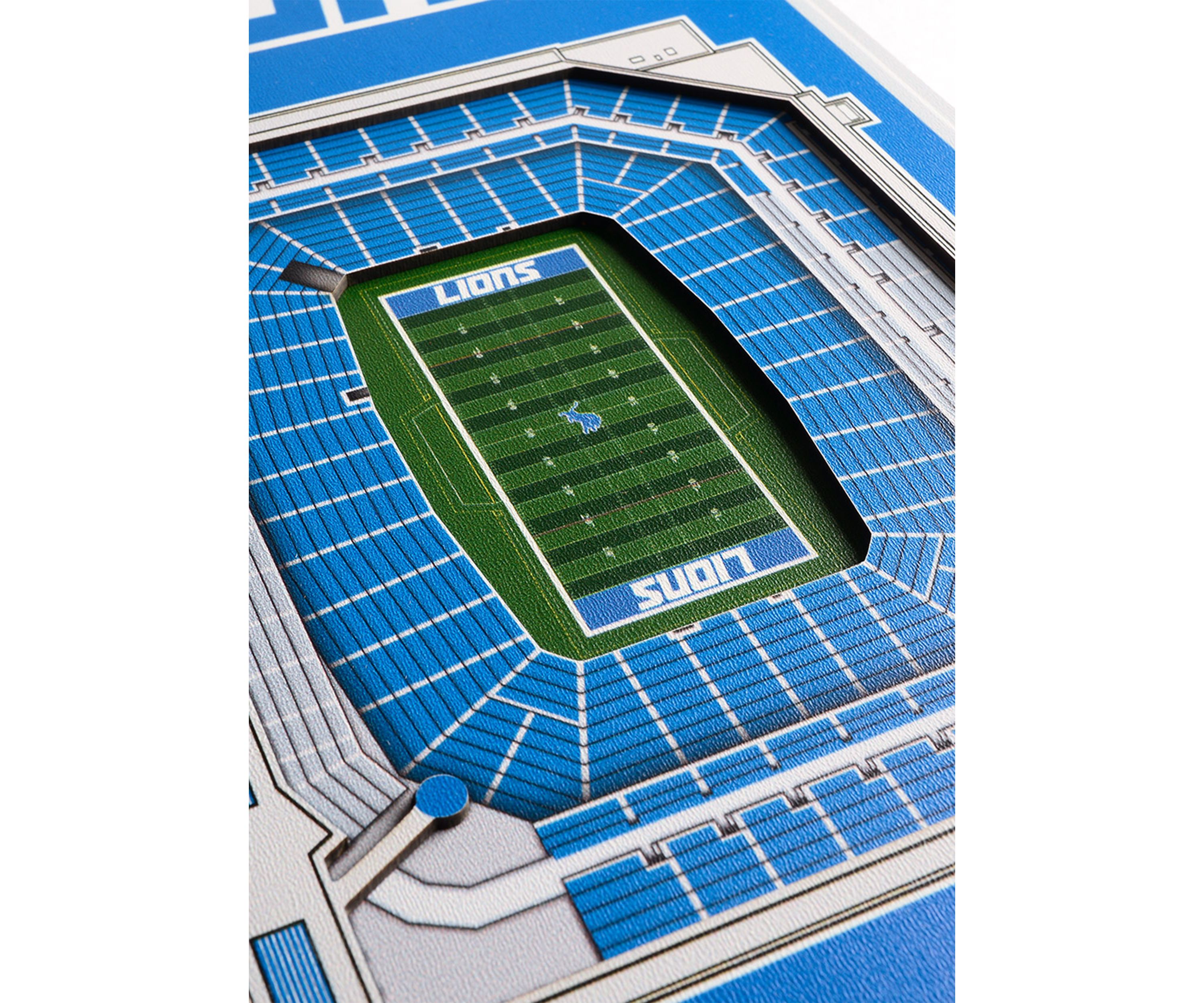 YouTheFan NFL Detroit Lions 3D Stadium 8x32 Banner - Ford Field