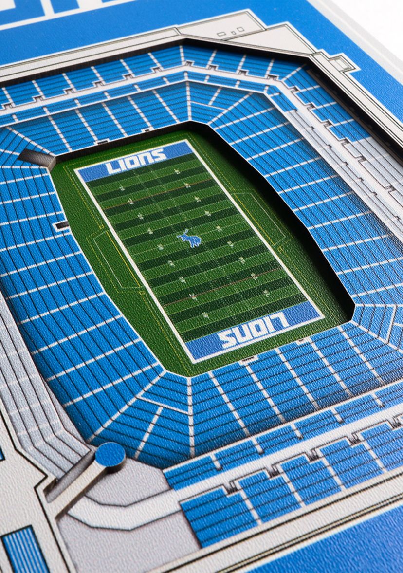 YouTheFan NFL Detroit Lions 3D Stadium 8x32 Banner - Ford Field