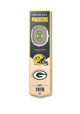 YouTheFan NFL Green Bay Packers 3D Stadium 8x32 Banner - Lambeau Field