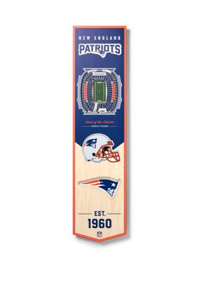 YouTheFan NFL New England Patriots 3D Stadium 8x32 Banner - Gillette Stadium