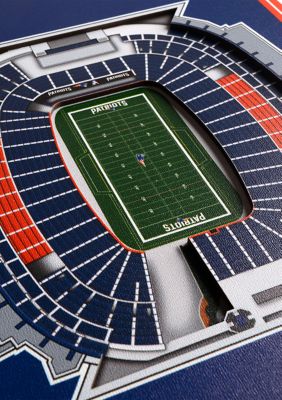 YouTheFan NFL New England Patriots 3D Stadium 8x32 Banner - Gillette Stadium