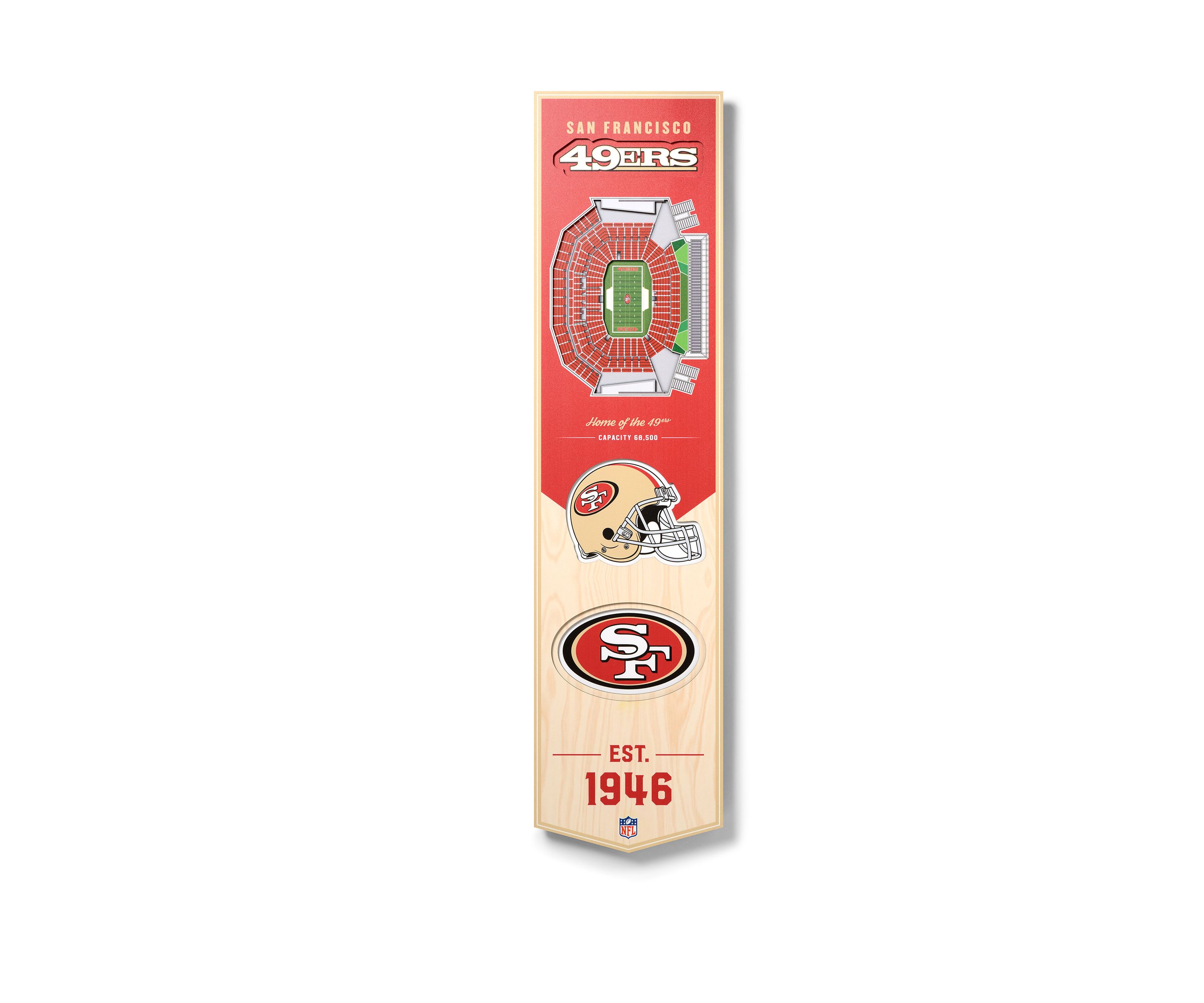 YouTheFan NFL San Francisco 49ers 3D Stadium 8x32 Banner - Levis Stadium