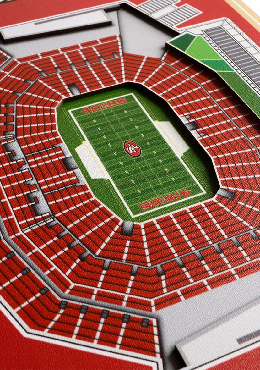 YouTheFan NFL San Francisco 49ers 3D Stadium 8x32 Banner - Levis Stadium