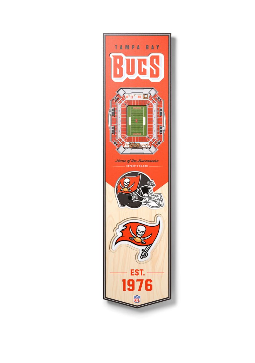 YouTheFan NFL Tampa Bay Buccaneers 3D Stadium 8x32 Banner - Raymond James Stadium